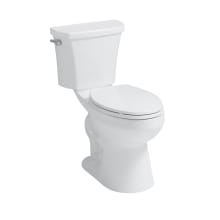 Easley 1.28 GPF Two Piece Elongated Toilet with Left Hand Lever and Flush Guard™ Anti-Overflow Technology - Seat Included
