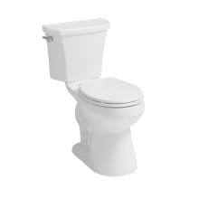Easley 1.28 GPF Two Piece Round Toilet with Left Hand Lever and Flush Guard™ Anti-Overflow Technology - Seat Included