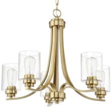 Bolden 5 Light 24" Wide Chandelier with Seedy Glass Shades