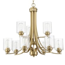 Bolden 9 Light 29" Wide Chandelier with Seedy Glass Shades