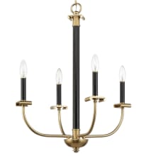 Stanza 4 Light 20" Wide Taper Candle Chandelier