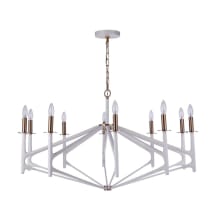 The Reserve 10 Light 43" Wide Taper Candle Style Chandelier
