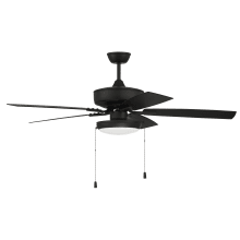 Outdoor Pro Plus 52" 5 Blade Indoor / Outdoor LED Ceiling Fan With Slim Pan Light Kit
