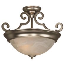 2 Light Semi Flush Ceiling Fixture