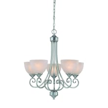 Raleigh Single Tier 5 Light Chandelier - 24 Inches Wide