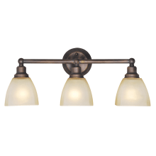 Bradley 3 Light Bathroom Vanity Light - 23.5 Inches Wide