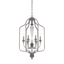 Boulevard Single Tier 6 Light Cage Chandelier - 21 Inches Wide