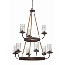 Thornton Two Tier 9 Light Chandelier - 40.38 Inches Wide