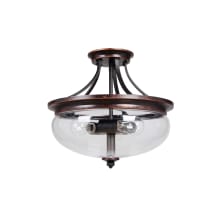 Stafford 3 Light Semi-Flush Ceiling Fixture - 15 Inches Wide