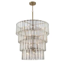 Museo 4 Light 48" Wide Waterfall Chandelier with Water Glass Shades
