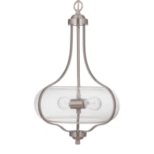 Serene 2 Light 15" Wide Pendant with Seedy Glass Shade