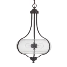 Serene 2 Light 15" Wide Pendant with Seedy Glass Shade