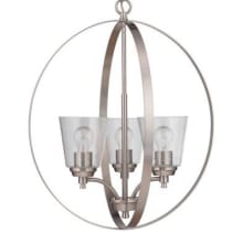 Tyler 3 Light 21" Wide Chandelier with Seedy Glass Shades