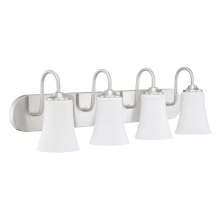 Gwyneth 4 Light 30" Wide Bathroom Vanity Light with Frosted Glass Shades