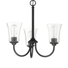 Gwyneth 3 Light 20" Wide Chandelier with Seedy Glass Shades