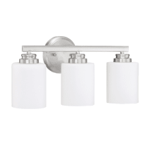 Bolden 3 Light 18" Wide Bathroom Vanity Light with Frosted Glass Shades
