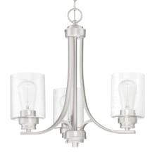 Bolden 3 Light 18" Wide Chandelier with Seedy Glass Shades