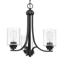 Bolden 3 Light 18" Wide Chandelier with Seedy Glass Shades