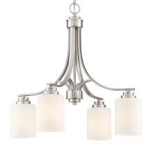 Bolden 4 Light 23" Wide Chandelier with Frosted Glass Shades