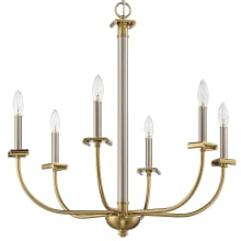 Stanza 6 Light 26" Wide Taper Candle Chandelier