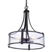 Elliot 5 Light 17" Wide Pendant with Clear Glass Shade