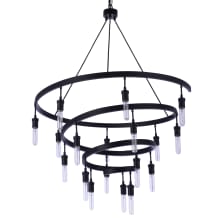 Tranquil 18 Light 34" Wide Abstract Chandelier