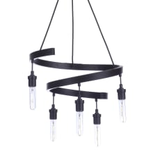 Tranquil 5 Light 17" Wide Abstract Chandelier