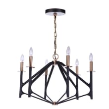 The Reserve 6 Light 27" Wide Taper Candle Style Chandelier