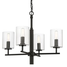 Hailie 4 Light 20" Wide Chandelier with Clear Glass Shades