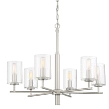 Hailie 6 Light 26" Wide Chandelier with Clear Glass Shades