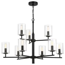 Hailie 9 Light 32" Wide Chandelier with Clear Glass Shades