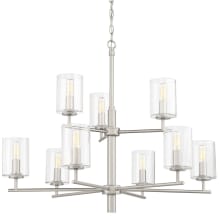 Hailie 9 Light 32" Wide Chandelier with Clear Glass Shades