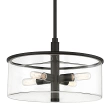 Hailie 4 Light 15" Wide Pendant with Clear Glass Shade