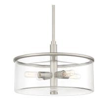 Hailie 4 Light 15" Wide Pendant with Clear Glass Shade