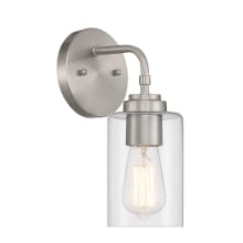 Stowe 11" Tall Bathroom Sconce with Clear Glass Shade