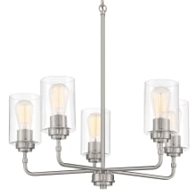 Stowe 5 Light 23" Wide Chandelier with Clear Glass Shades