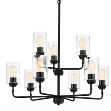 Stowe 9 Light 30" Wide Chandelier with Clear Glass Shades
