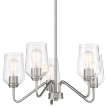Shayna 5 Light 23" Wide Chandelier with Clear Glass Shades