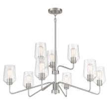 Shayna 9 Light 39" Wide Chandelier with Clear Glass Shades