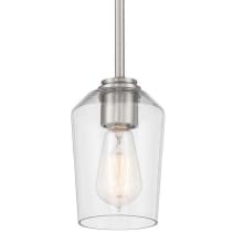 Shayna 6" Wide Mini Pendant with Clear Glass Shade