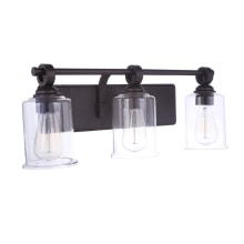 Romero 3 Light 25" Wide Vanity Light with Clear Glass Shades