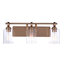 Romero 3 Light 25" Wide Vanity Light with Clear Glass Shades