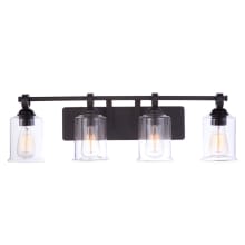 Romero 4 Light 31" Wide Vanity Light with Clear Glass Shades