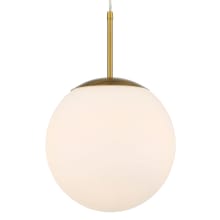 Gaze 12" Wide Pendant with Frosted Glass Shade