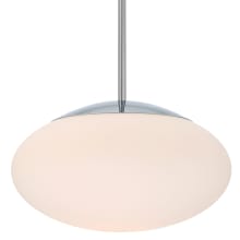 Gaze 14" Wide Oval Pendant with Frosted Glass Shade