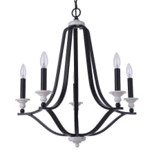 Esme 5 Light 25" Wide Taper Candle Style Chandelier