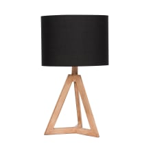 19" Tall Accent Table Lamp with Black Shade