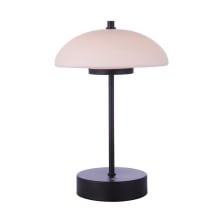 11" Tall Rechargeable LED Buffet Outdoor Lamp - Flat Black