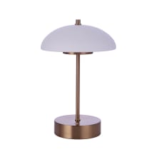 11" Tall Rechargeable LED Buffet Outdoor Lamp - Satin Brass