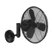 Bellows IV 14" 3 Blade Wall Mounted Oscillating Fan